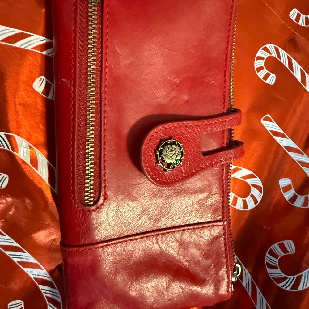Elegant Red Leather Clutch